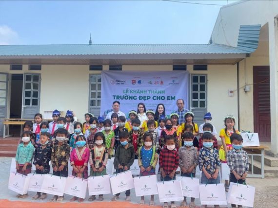 Inauguration Ceremony of 05 school sites for highland children, sponsored by Stavian Chemical under the "Wishes for Children" program